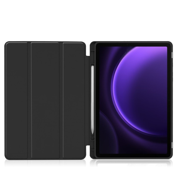 Θήκη για Samsung Galaxy Tab S10 Lite / S10 FE / S9 FE, Smartcase με χώρο για γραφίδα, μαύρη