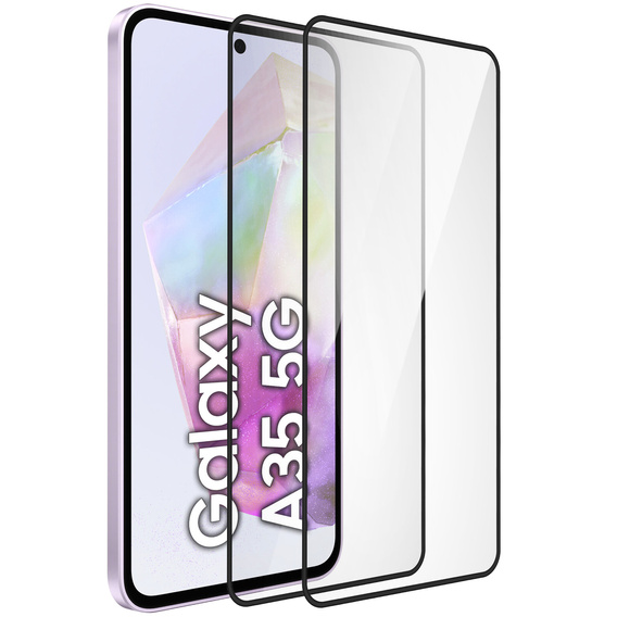 2x Μετριασμένο γυαλί ERBORD 3D για Samsung Galaxy A35 5G πλήρης οθόνη