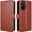 Θήκη με πτερύγιο για Xiaomi Redmi A5, Crazy Horse Wallet, καφέ