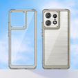 Θήκη για Motorola Edge 50 Pro, Fusion Hybrid, διαφανής / γκρι