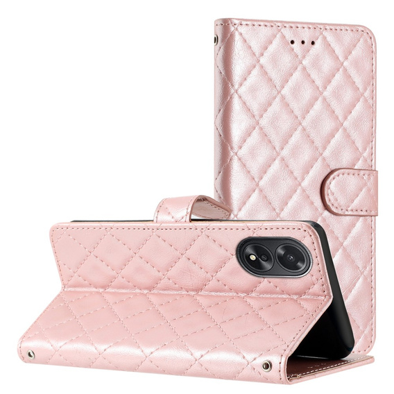 Θήκη με πτερύγιο για Oppo A38 4G / Oppo A18 4G, Wallet, BINFEN COLOR, ροζ rose gold