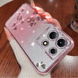 Θήκη για Infinix Note 30 Pro 4G, Glitter Flower, ροζ rose gold
