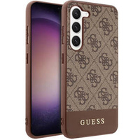 GUESS Θήκη για Samsung Galaxy S23+ Plus, 4G Bottom Stripe, καφέ