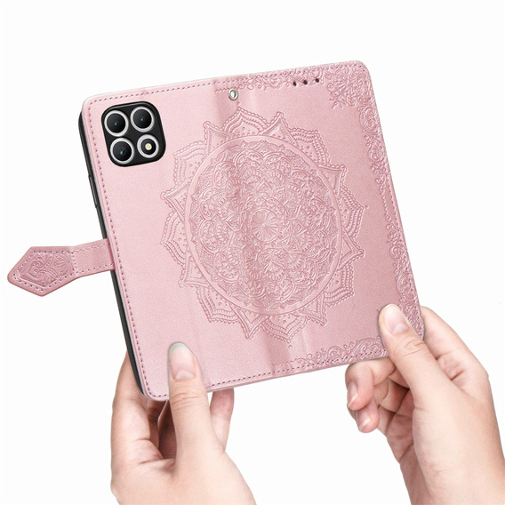 Θήκη με πτερύγιο για T Phone 2 5G, Mandala, ροζ
