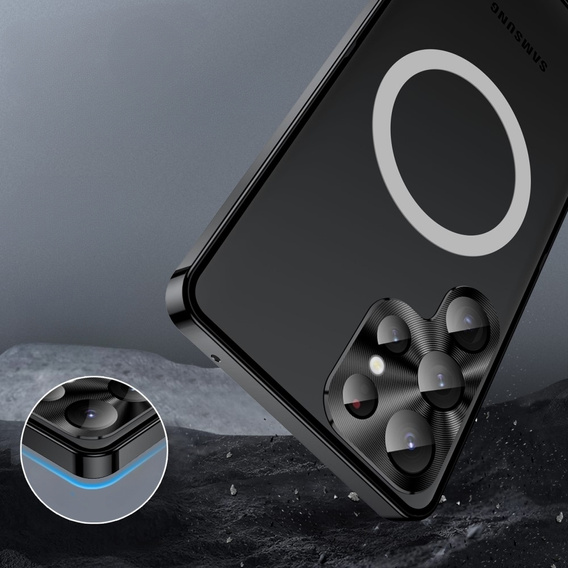 θήκη προστασίας κάμερας για το Samsung Galaxy S23 Ultra, CamShield MagSafe, διαφανής / μαύρη