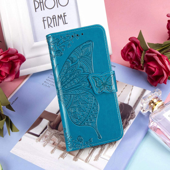 Θήκη με πτερύγιο για Oppo A40 / Oppo A40m, Butterfly, μπλε