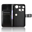 Θήκη με πτερύγιο για Nothing Phone 3 5G, Crazy Horse Wallet, μαύρη