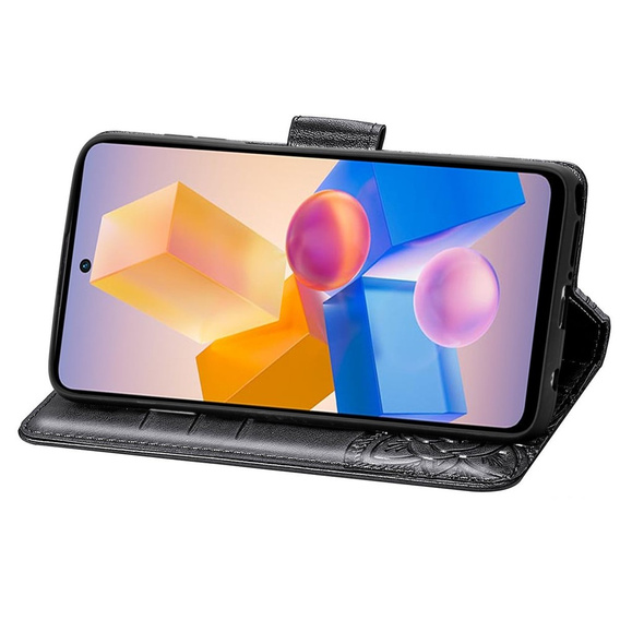Θήκη με πτερύγιο για Infinix Hot 40i, Butterfly, μαύρη