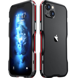 Θήκη LUPHIE για iPhone 14, Armor Bumper, μαύρο / κόκκινο