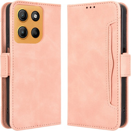 Θήκη με πτερύγιο για Motorola Moto G15 / Motorola Moto G15 Power, Card Slot, ροζ