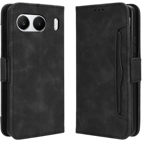 Θήκη με πτερύγιο για OnePlus Nord 4, Card Slot, μαύρη