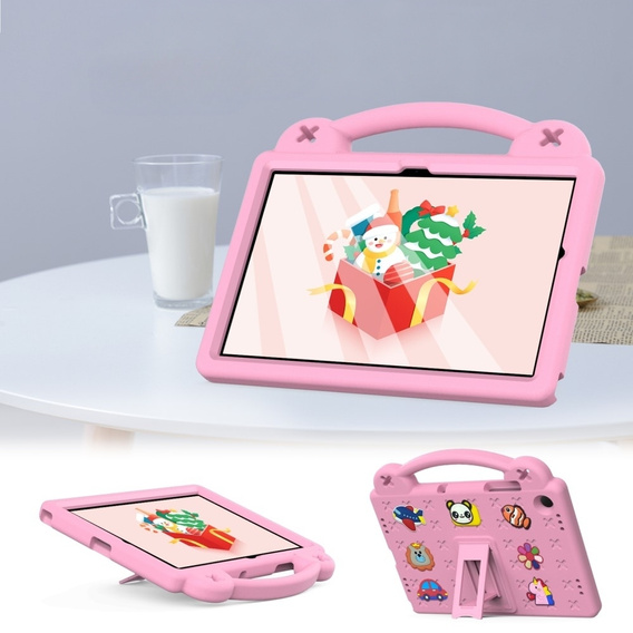Παιδική θήκη για Samsung Galaxy Tab A9+, Cute Patterns, με βάση, ροζ