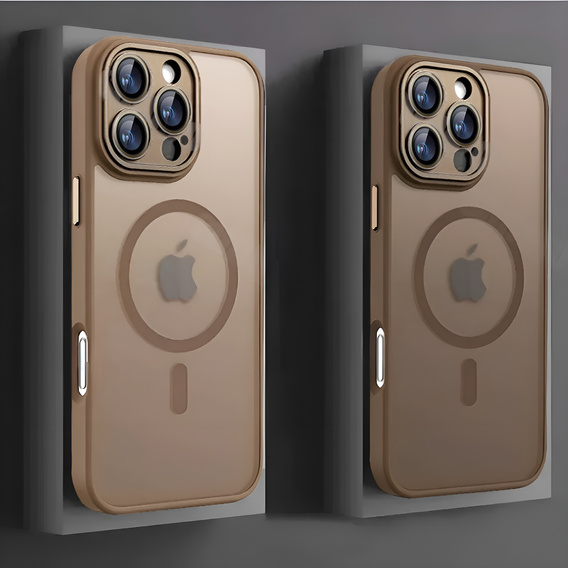 Θήκη για iPhone 16 Pro, για MagSafe, ERBORD Μatt Case, desert titanium + Γυαλί οθόνης