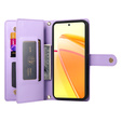 Θήκη με πτερύγιο για Oppo Reno 13 5G, Wallet Zipper Pocket, μωβ