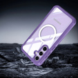 Θήκη για Samsung Galaxy S25+ Plus, Shockproof, με γυαλί, για MagSafe, μωβ