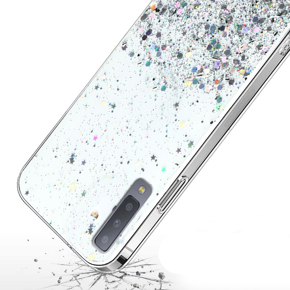 Θήκη για Samsung Galaxy A7 2018, Glittery, διαφανής