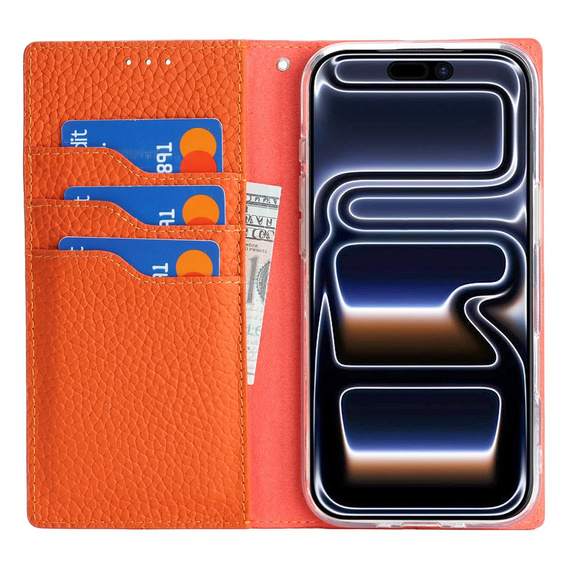 Θήκη με πτυσσόμενο κάλυμμα Litchi Skin Grain για iPhone 17 Pro Max