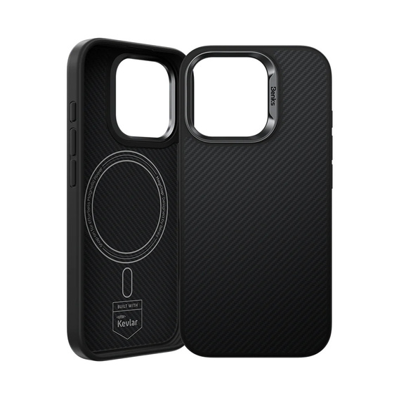 BENKS Kevlar Armor PRO Carbon Fiber 600D D065 θήκη για MagSafe για iPhone 16 Pro
