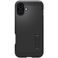θήκη Spigen για iPhone 16 Plus, Tough Armor Mag Mag MagSafe, μαύρη + μετριασμένο γυαλί 9H