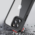Θήκη για iPhone 12/12 Pro, Shockproof, με μεμβράνη, μαύρη