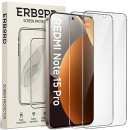 2x Γυαλί ERBORD 9H Hard Glass για Xiaomi Redmi Note 15 Pro 4G