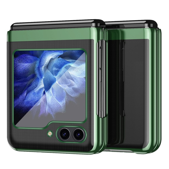 Θήκη για Samsung Galaxy Z Flip7 FE / Z Flip6, PC Case, διαφανής / πράσινη