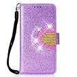 Θήκη με πτερύγιο για Huawei P Smart 2019 / Honor 10 Lite, Glitter Mirror Wallet, μωβ