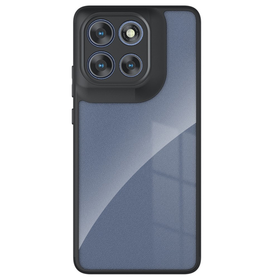 Θήκη για Xiaomi Redmi 15 5G / 4G, με προστασία κάμερας, διάφανη με μαύρες πλευρές