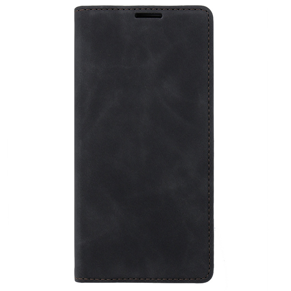 Θήκη για Motorola Edge 40 Neo, ERBORD Vintage, πορτοφόλι με πτερύγιο, μαύρη