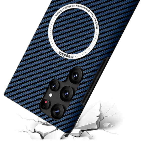 Θήκη για Samsung Galaxy S23 Ultra, Magsafe Slim Carbon, μπλε