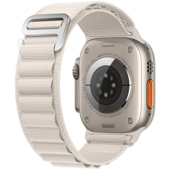 Λουράκι νάιλον για Apple Watch 1/2/3/4/5/6/7/8/SE/ULTRA 42/44/45/49mm, μπεζ