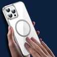 Θήκη για iPhone 14 Pro, ERBORD Hybrid MagSafe Case, ασημένια