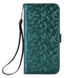 θήκη πτερύγιο για Realme C71, Wallet Rhombus, πράσινη