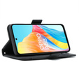 Θήκη με πτερύγιο για Oppo A58 4G, Card Slot, μαύρη