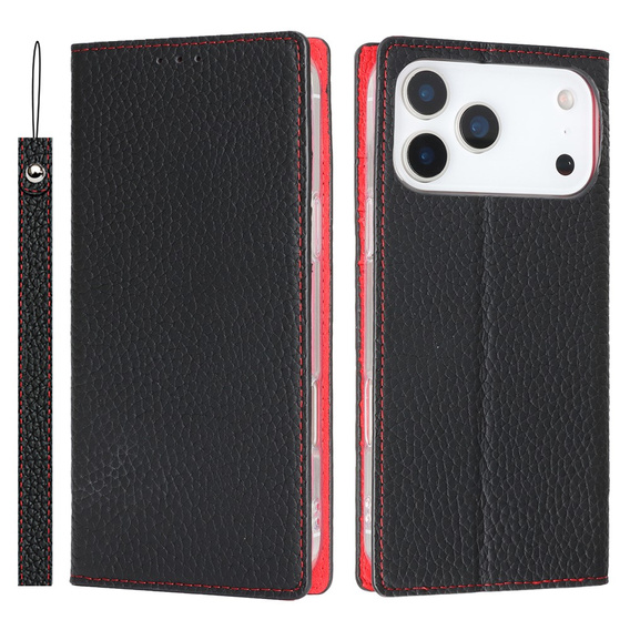 Θήκη με πτυσσόμενο καπάκι Litchi Skin Grain για iPhone 17 Pro