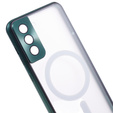 Μαγνητική θήκη MagSafe Dual Glass για Samsung Galaxy S22 Plus, πράσινη