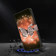 Θήκη με πτερύγιο για Xiaomi Redmi Note 12 4G, Wallet, butterfly and crystals, μαύρη