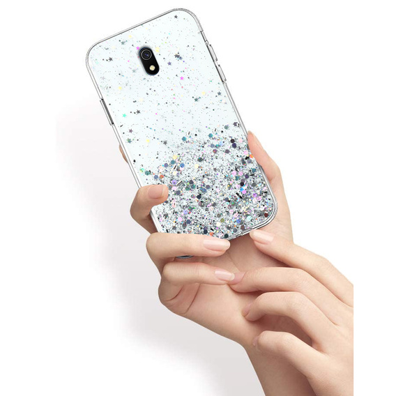 Θήκη για Xiaomi Redmi 8A, Glittery, διαφανής