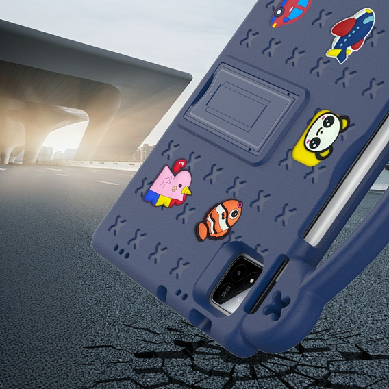 Παιδική θήκη για Xiaomi Pad 7 / 7 Pro, Cute Patterns, με βάση, σκούρο μπλε