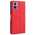 Θήκη με πτερύγιο για Motorola Edge 30 Neo 5G, Wallet Thin Magnet, κόκκινη