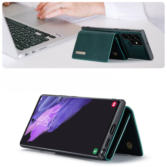 Θήκη για Samsung Galaxy S23 Ultra, DG.MING 2in1, πράσινη