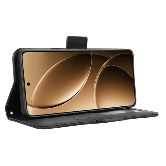 Θήκη με πτερύγιο για Xiaomi Poco F7 Pro, Card Slot, μαύρη