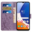 Θήκη με πτερύγιο για Samsung Galaxy S23 FE, Butterfly, μωβ
