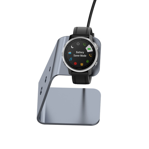 Σταθμός σύνδεσης USB αλουμινίου για Garmin Fenix 7/7S/7X/6/6X/6S, γκρι