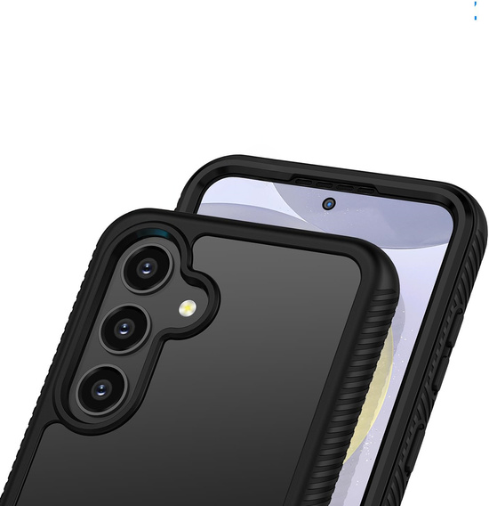Θήκη για Samsung Galaxy S24, Shockproof, με μεμβράνη, μαύρη