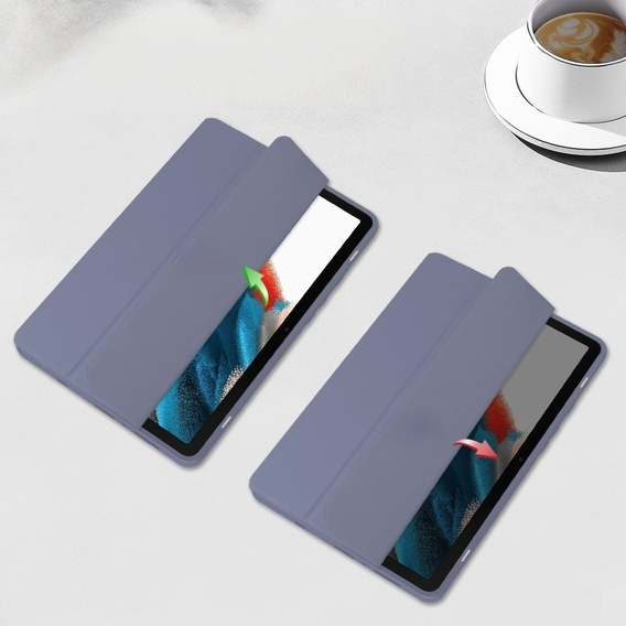 Θήκη για Samsung Galaxy Tab A9, Smartcase Hybrid, με χώρο για γραφίδα, μωβ