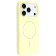 Θήκη σιλικόνης για iPhone 17 Pro Max, για MagSafe, αντικραδασμική, κίτρινη