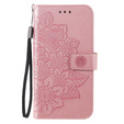 Θήκη με πτερύγιο για Samsung Galaxy S21 FE, Mandala, ροζ rose gold
