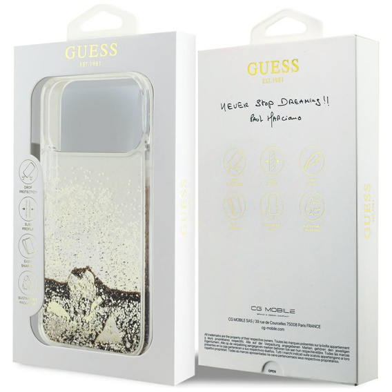 Θήκη GUESS Liq. Glitter 4 Charms για iPhone 17 Pro