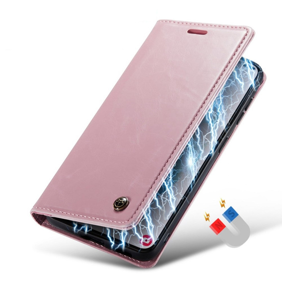 θήκη CASEME για Samsung Galaxy S21, Waxy Textured, ροζ